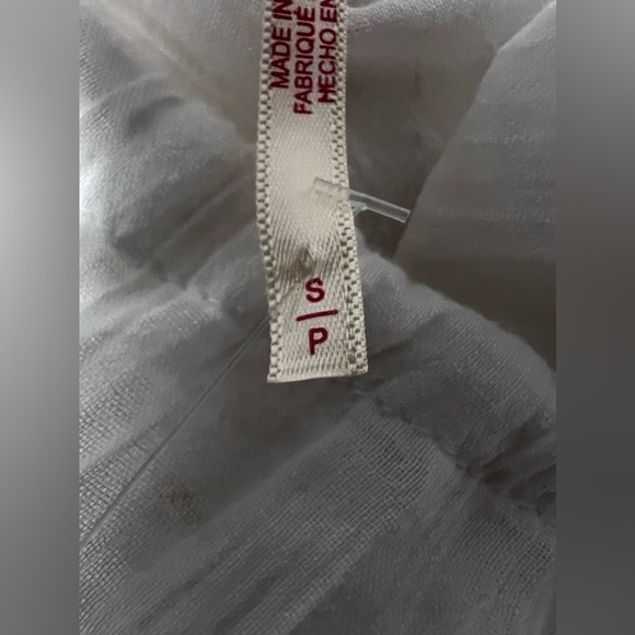 Free People Puff Sleeve Cute Button Front Tunic Mini Dress white Sz small - Picture 11 of 12